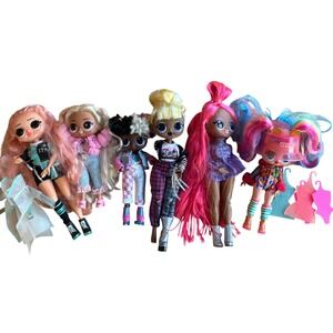 LOL Surprise OMG Fashion Doll LOT of 6 Haribo Rocker Soccer Skate Sport Girl MGA
